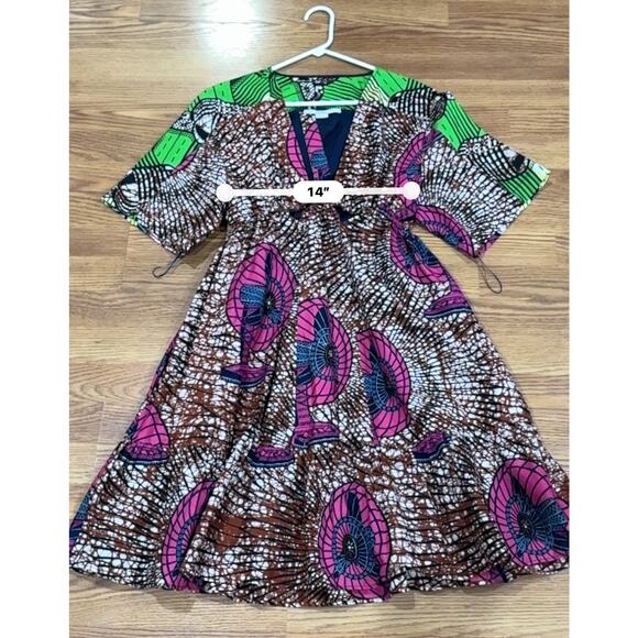 Stella McCartney Patterned Gabrielle mini dress cut out back sz IT 46 / US 12 - Picture 5 of 15